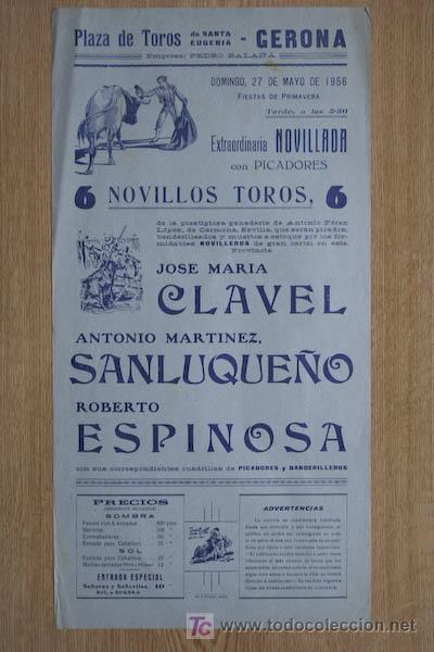 Affissi Tauromachia: Cartel de toros de Gerona.