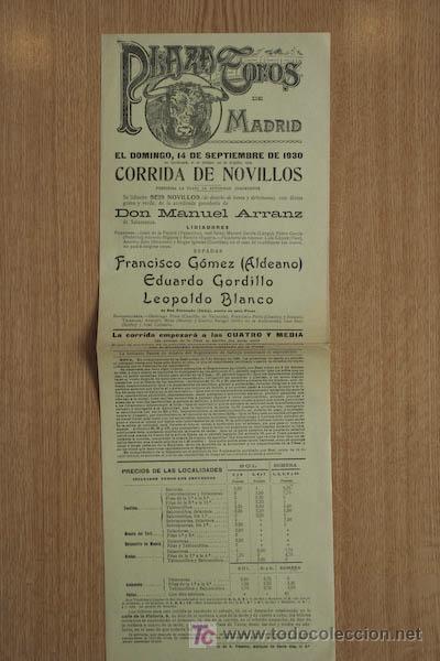 Carteles toros: Cartel de toros de Madrid. - Foto 1