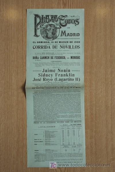 Carteles toros: Cartel de toros de Madrid. - Foto 1