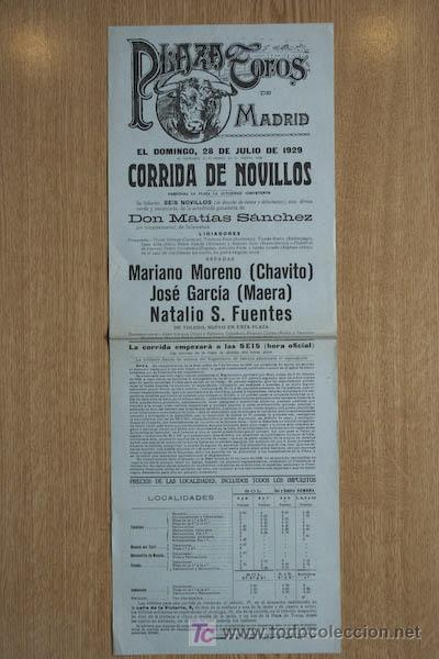 Carteles toros: Cartel de toros de Madrid. - Foto 1