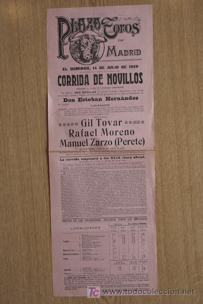 Carteles toros: Cartel de toros de Madrid. - Foto 1