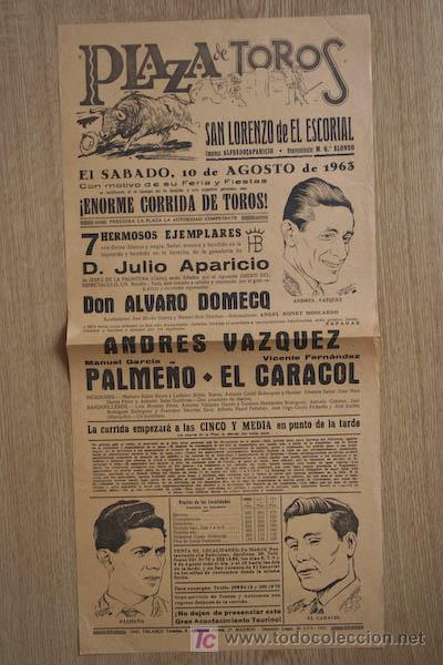 Carteles Toros: Cartel de toros de San lorenzo de El Escorial.