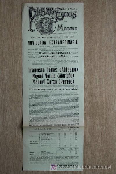 Carteles toros: Cartel de toros de Madrid. - Foto 1