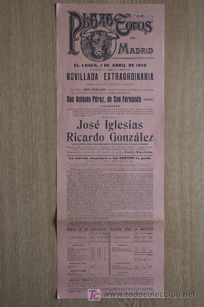 Carteles toros: Cartel de toros de Madrid. - Foto 1