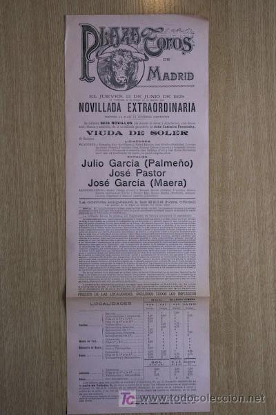 Carteles toros: Cartel de toros de Madrid. - Foto 1