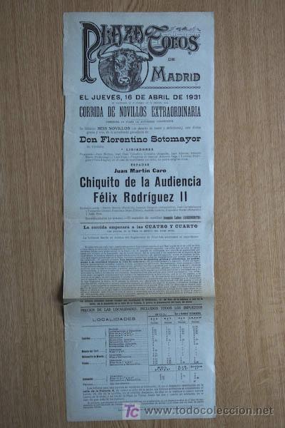Carteles toros: Cartel de toros de Madrid. - Foto 1