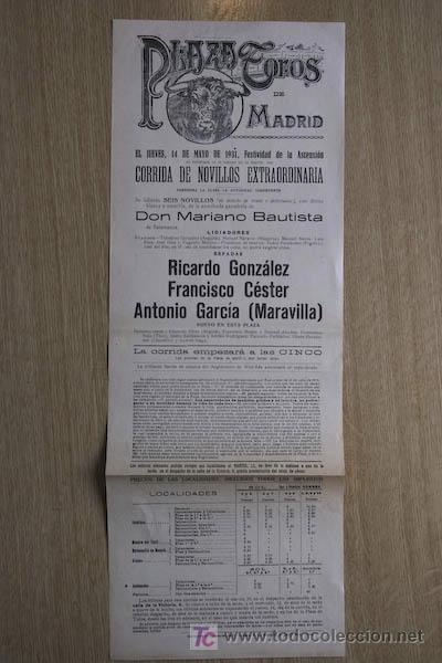 Carteles toros: Cartel de toros de Madrid. - Foto 1