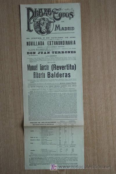 Carteles toros: Cartel de toros de Madrid. - Foto 1