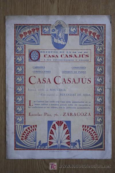 Carteles toros: Programa de toros de mano de Zaragoza. 1922. - Foto 1