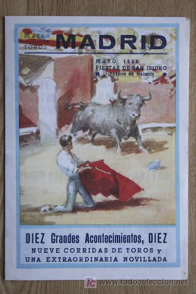 Affissi Tauromachia: Programa de toros de mano de Madrid. 1956.