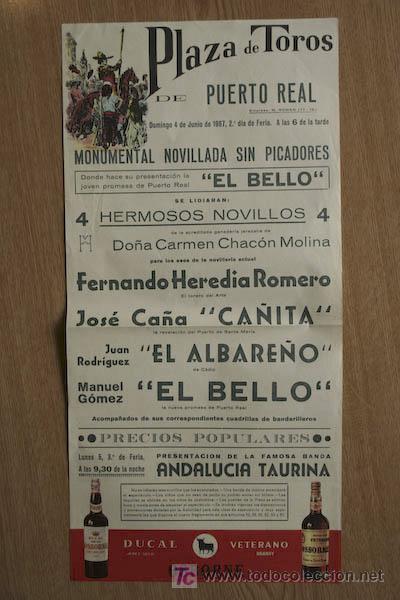 Cartazes Touros: Cartel de toros de Puerto Real. 1967.
