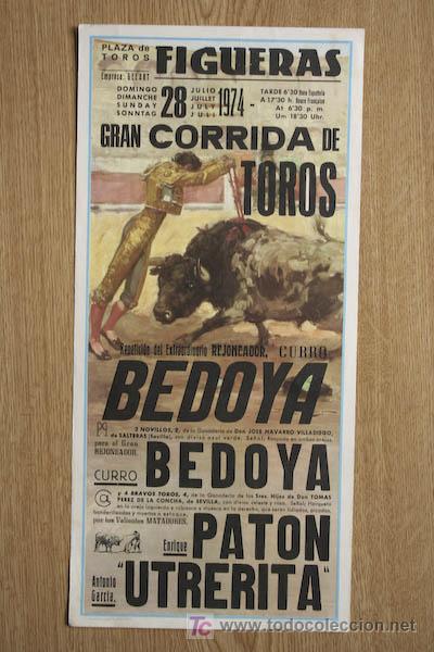 Carteles toros: Cartel de toros de Figueras. - Foto 1