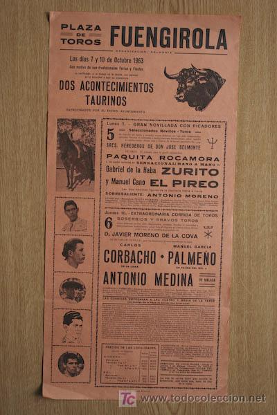 Cartazes Touros: Cartel de toros de Fuengirola. 1963.