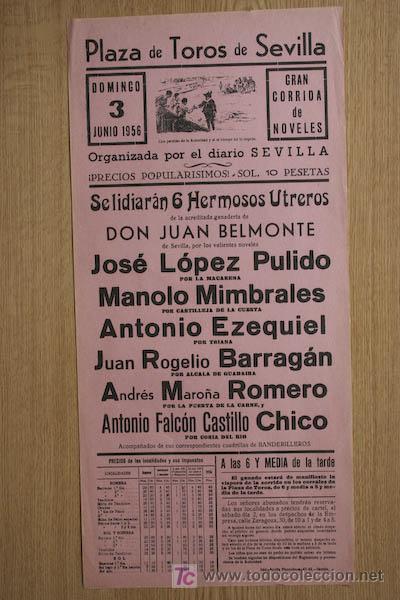 Carteles Toros: Cartel de toros de Sevilla.