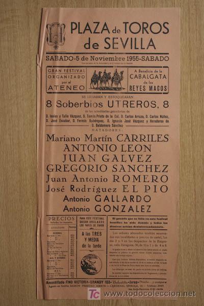 Carteles Toros: Cartel de toros de Sevilla.