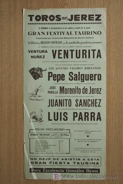 Carteles toros: Cartel de toros de Jerez. - Foto 1