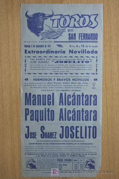 Affissi Tauromachia: Cartel de toros de San Fernando.