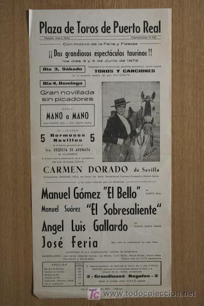 Affissi Tauromachia: Cartel de toros de Puerto Real.