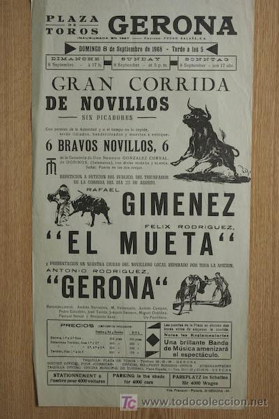 Affissi Tauromachia: Cartel de toros de Gerona.