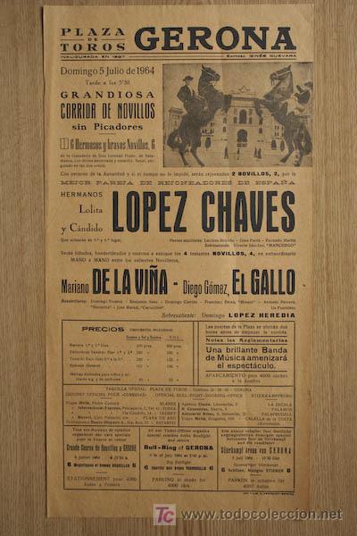 Affissi Tauromachia: Cartel de toros de Gerona.