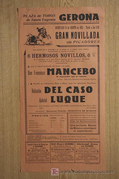 Affissi Tauromachia: Cartel de toros de Gerona.