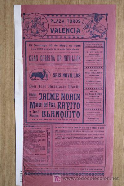 Affissi Tauromachia: Cartel de toros de Valencia.