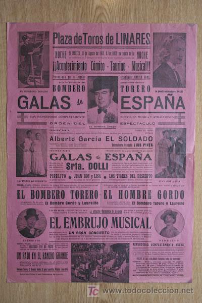 Carteles toros: Cartel de toros de Linares. - Foto 1