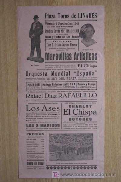 Carteles toros: Cartel de toros de Linares. - Foto 1