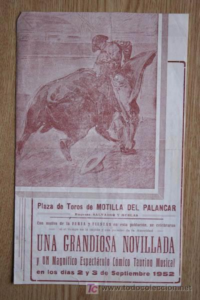 Cartazes Touros: Programa de toros de Motilla del Palancar.