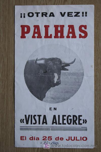Carteles toros: Programa de toros de Vista-Alegre. - Foto 1