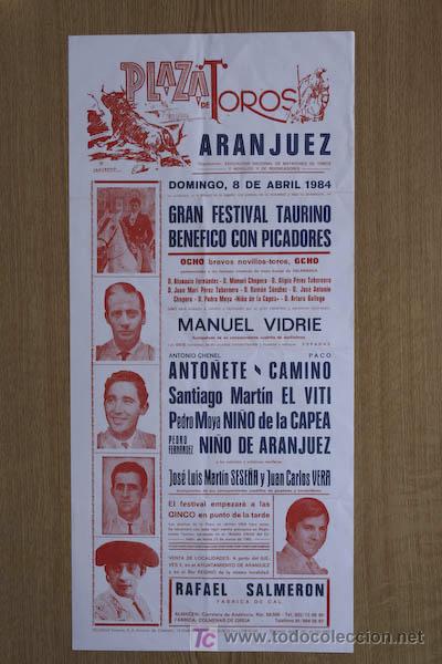 Carteles toros: Cartel de toros de Aranjuez. - Foto 1