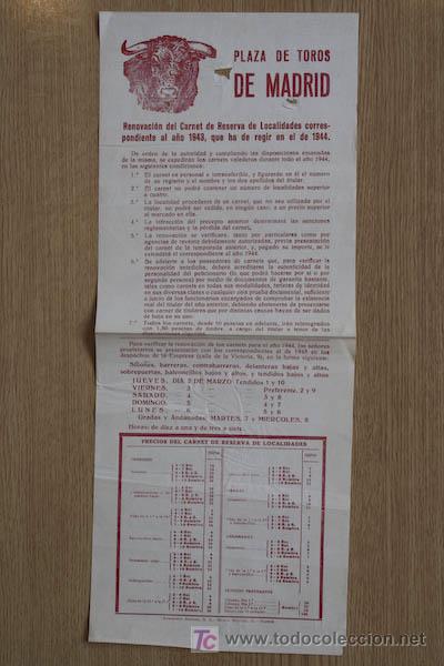 Carteles toros: Cartel de toros de Madrid. - Foto 1