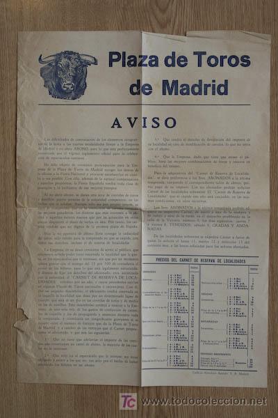 Affissi Tauromachia: Cartel de toros de Madrid.