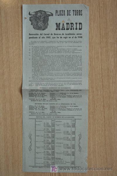 Affissi Tauromachia: Cartel de toros de Madrid.