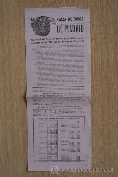 Carteles toros: Cartel de toros de Madrid. - Foto 1