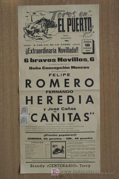 Affissi Tauromachia: Cartel de toros de El Puerto.
