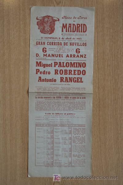Affissi Tauromachia: Cartel de toros de Madrid.