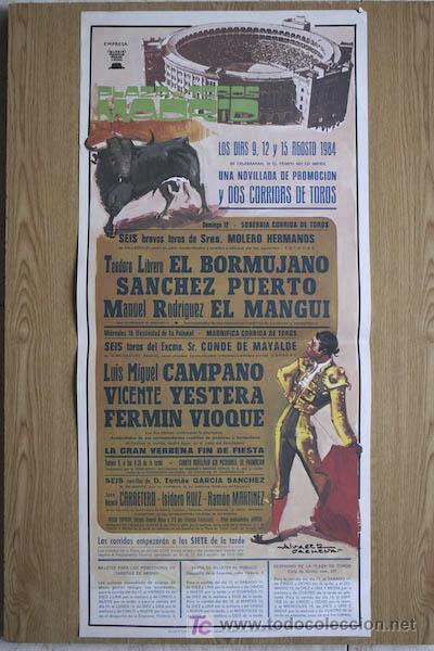 Carteles toros: Cartel de toros de Madrid. 1984. - Foto 1