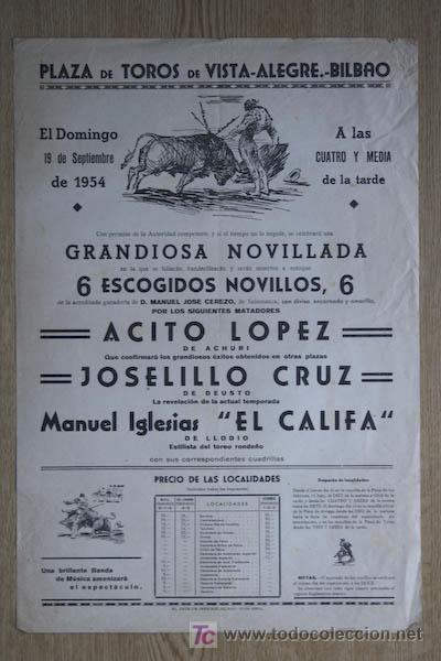Plakate Stiere: Cartel de toros de Vista-Alegre. Bilbao.