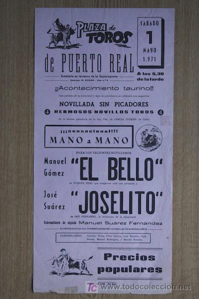 Affissi Tauromachia: Cartel de toros del Puerto Real.