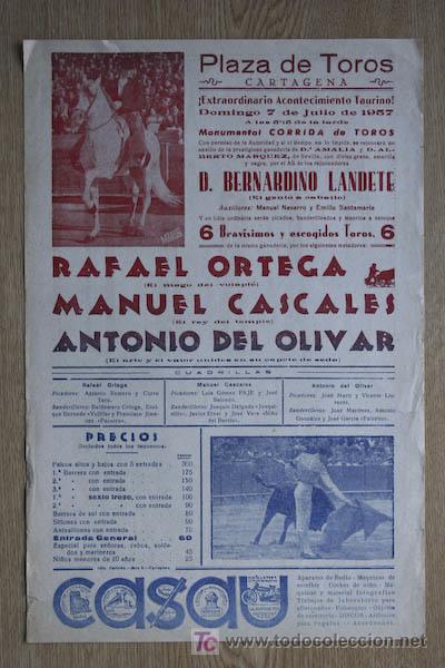 Affissi Tauromachia: Cartel de toros de Cartagena.