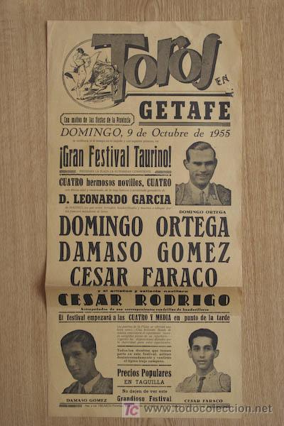 Carteles toros: Cartel de toros de Getafe. - Foto 1