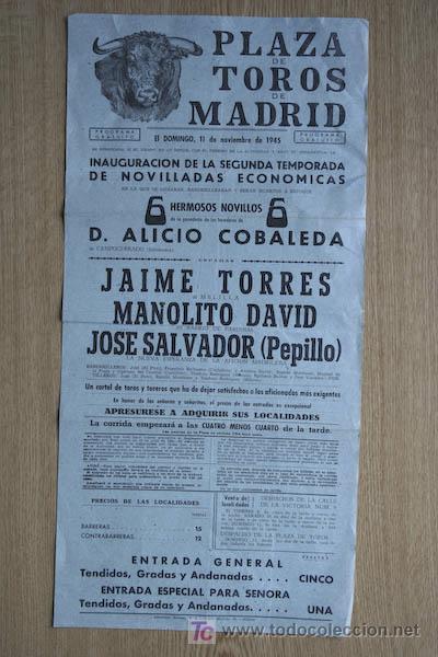 Affissi Tauromachia: Cartel de toros de Madrid.