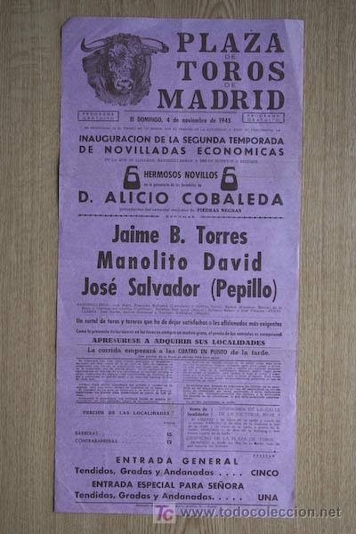 Affissi Tauromachia: CARTEL DE TOROS DE MADRID.