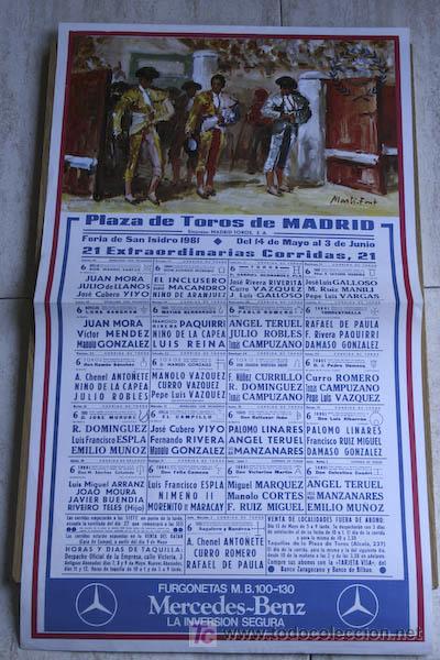 Carteles toros: Cartel de toros de Madrid. - Foto 1