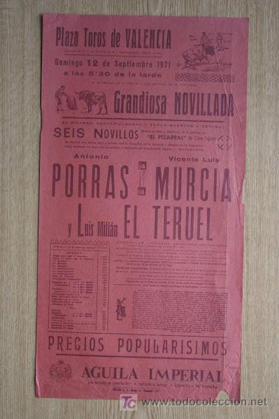 Affissi Tauromachia: Cartel de toros de Valencia.