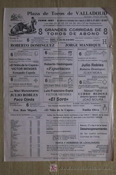 Carteles toros: Cartel de toros de Valladolid. - Foto 1