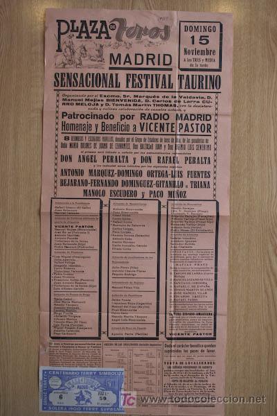 Carteles toros: Cartel de toros de Madrid. - Foto 1