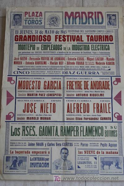 Carteles Toros: Cartel de toros de Madrid.