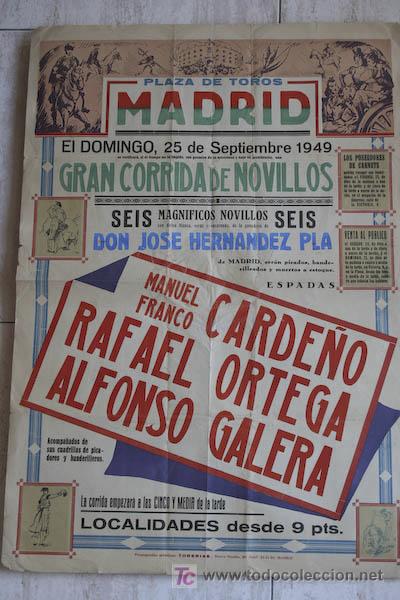 Carteles Toros: Cartel de toros de Madrid.
